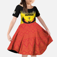 Custom Uganda Football Family Matching Summer Maxi Dress and Hawaiian Shirt Go Cranes Go - Wonder Print Shop