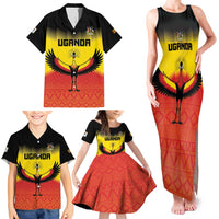 Custom Uganda Football Family Matching Tank Maxi Dress and Hawaiian Shirt Go Cranes Go - Wonder Print Shop