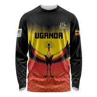 Custom Uganda Football Long Sleeve Shirt Go Cranes Go - Wonder Print Shop