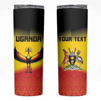 Custom Uganda Football Skinny Tumbler Go Cranes Go - Wonder Print Shop