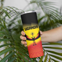 Custom Uganda Football Skinny Tumbler Go Cranes Go - Wonder Print Shop