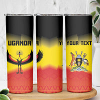 Custom Uganda Football Skinny Tumbler Go Cranes Go - Wonder Print Shop