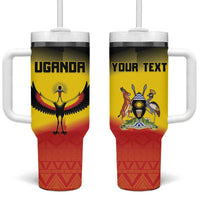 Custom Uganda Football Tumbler With Handle Go Cranes Go - Wonder Print Shop