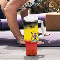 Custom Uganda Football Tumbler With Handle Go Cranes Go - Wonder Print Shop