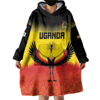 Custom Uganda Football Wearable Blanket Hoodie Go Cranes Go - Wonder Print Shop