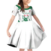 Custom Algeria Football Family Matching Off Shoulder Short Dress and Hawaiian Shirt Go Fennecs Go - Wonder Print Shop