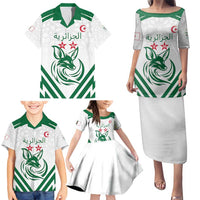 Custom Algeria Football Family Matching Puletasi and Hawaiian Shirt Go Fennecs Go - Wonder Print Shop