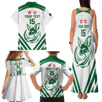 Custom Algeria Football Family Matching Tank Maxi Dress and Hawaiian Shirt Go Fennecs Go - Wonder Print Shop