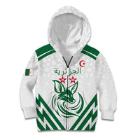 Custom Algeria Football Kid Hoodie Go Fennecs Go - Wonder Print Shop