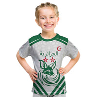 Custom Algeria Football Kid T Shirt Go Fennecs Go - Wonder Print Shop