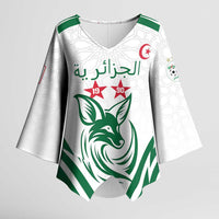 Custom Algeria Football Kimono Sleeve Blouse Go Fennecs Go - Wonder Print Shop