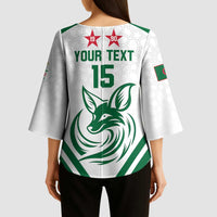 Custom Algeria Football Kimono Sleeve Blouse Go Fennecs Go - Wonder Print Shop