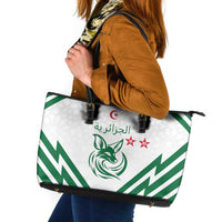 Algeria Football Leather Tote Bag Go Fennecs Go - Wonder Print Shop