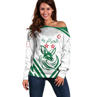 Custom Algeria Football Off Shoulder Sweater Go Fennecs Go - Wonder Print Shop
