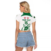 Custom Algeria Football Raglan Cropped T Shirt Go Fennecs Go - Wonder Print Shop