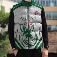 Custom Algeria Football Sleeveless Puffer Jacket Go Fennecs Go - Wonder Print Shop