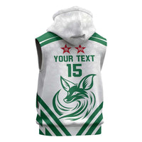 Custom Algeria Football Sleeveless Zip Hoodie Go Fennecs Go - Wonder Print Shop