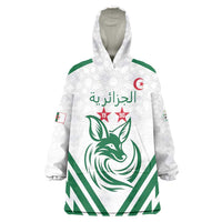 Custom Algeria Football Wearable Blanket Hoodie Go Fennecs Go - Wonder Print Shop