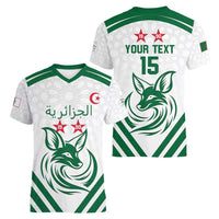 Custom Algeria Football Women V-Neck T-Shirt Go Fennecs Go - Wonder Print Shop