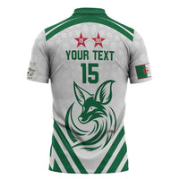 Custom Algeria Football Zipper Polo Shirt Go Fennecs Go - Wonder Print Shop