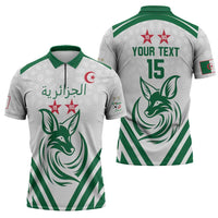 Custom Algeria Football Zipper Polo Shirt Go Fennecs Go - Wonder Print Shop