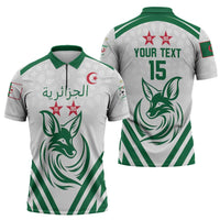 Custom Algeria Football Zipper Polo Shirt Go Fennecs Go - Wonder Print Shop