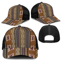 Mali Bologan Mud Cloth Pattern Baseball Net Cap - Wonder Print Shop