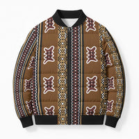 Mali Bologan Mud Cloth Pattern Bomber Puffer Jacket - Wonder Print Shop