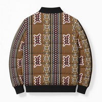 Mali Bologan Mud Cloth Pattern Bomber Puffer Jacket - Wonder Print Shop