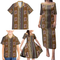 Mali Bologan Mud Cloth Pattern Family Matching Puletasi and Hawaiian Shirt - Wonder Print Shop