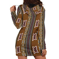 Mali Bologan Mud Cloth Pattern Hoodie Dress - Wonder Print Shop