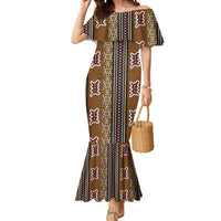Mali Bologan Mud Cloth Pattern Mermaid Dress - Wonder Print Shop