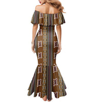 Mali Bologan Mud Cloth Pattern Mermaid Dress - Wonder Print Shop