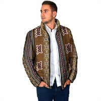 Mali Bologan Mud Cloth Pattern Padded Jacket - Wonder Print Shop