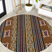 Mali Bologan Mud Cloth Pattern Round Carpet - Wonder Print Shop