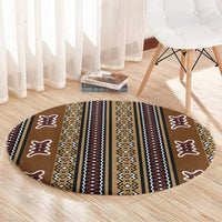 Mali Bologan Mud Cloth Pattern Round Carpet - Wonder Print Shop