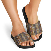 Mali Bologan Mud Cloth Pattern Slide Sandals - Wonder Print Shop