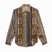 Mali Bologan Mud Cloth Pattern Women Casual Shirt - Wonder Print Shop