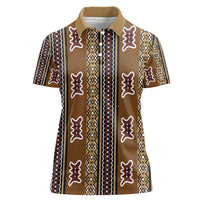 Mali Bologan Mud Cloth Pattern Women Polo Shirt - Wonder Print Shop