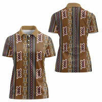 Mali Bologan Mud Cloth Pattern Women Polo Shirt - Wonder Print Shop
