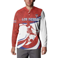 Custom Costa Rica Football Button Sweatshirt Los Ticos With Bull Mascot - Wonder Print Shop
