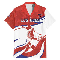 Custom Costa Rica Football Family Matching Mermaid Dress and Hawaiian Shirt Los Ticos With Bull Mascot - Wonder Print Shop