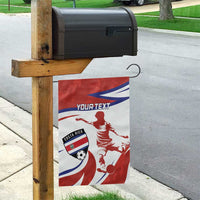 Custom Costa Rica Football Garden Flag Los Ticos With Bull Mascot - Wonder Print Shop