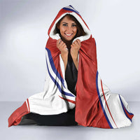 Custom Costa Rica Football Hooded Blanket Los Ticos With Bull Mascot