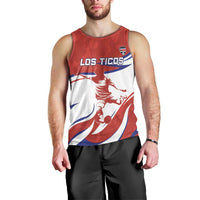 Custom Costa Rica Football Men Tank Top Los Ticos With Bull Mascot - Wonder Print Shop