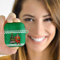 Nigeria Christmas AirPods Case Black Santa With Jollof Rice - Wonder Print Shop