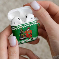 Nigeria Christmas AirPods Case Black Santa With Jollof Rice - Wonder Print Shop