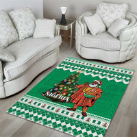 Nigeria Christmas Area Rug Black Santa With Jollof Rice - Wonder Print Shop