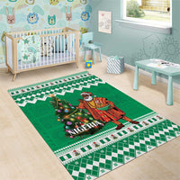 Nigeria Christmas Area Rug Black Santa With Jollof Rice - Wonder Print Shop