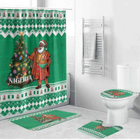 Nigeria Christmas Bathroom Set Black Santa With Jollof Rice - Wonder Print Shop